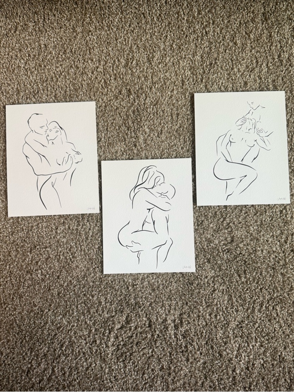 Sensual Romantic Love Erotic Fine Art Print by Jennifer Kay | Signed | Set of 3